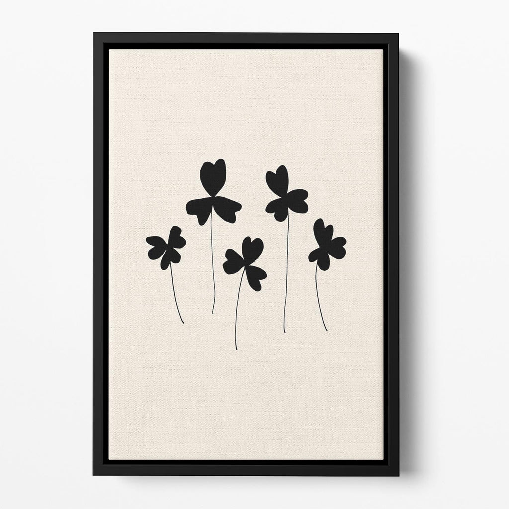 Black Sorrel Floating Framed Canvas Wall Art