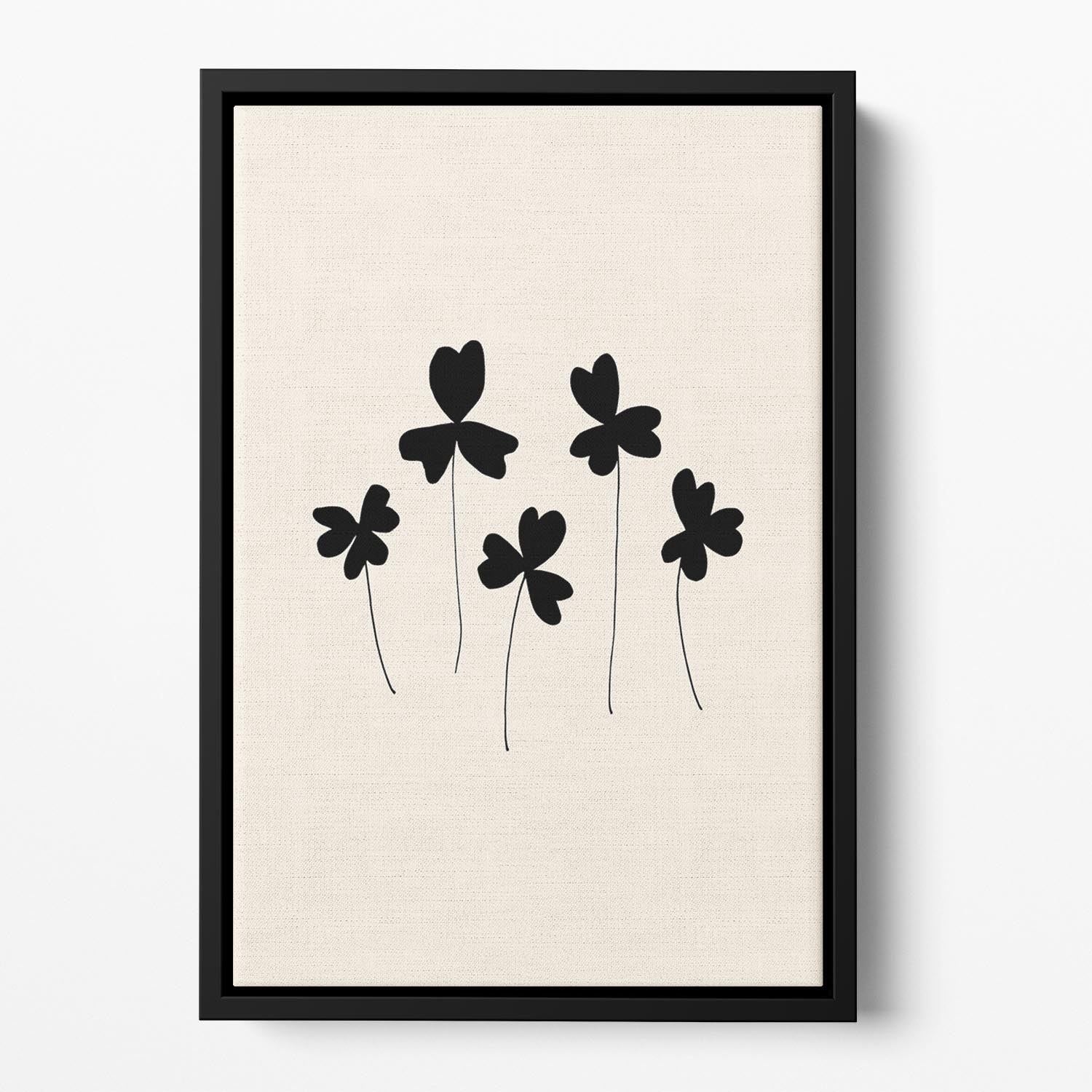 Black Sorrel Floating Framed Canvas Wall Art