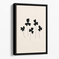 Black Sorrel Floating Framed Canvas Wall Art - 36" x 24" / 90cm x 60cm approx / Black