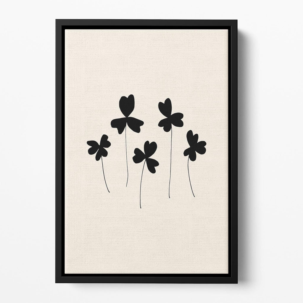 Black Sorrel Floating Framed Canvas Wall Art