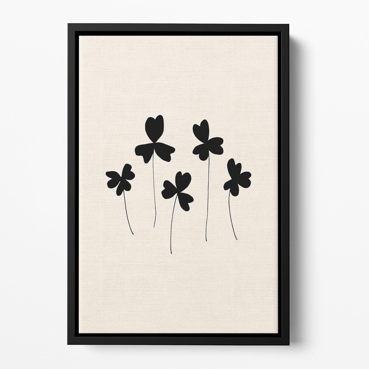 Black Sorrel Floating Framed Canvas Wall Art