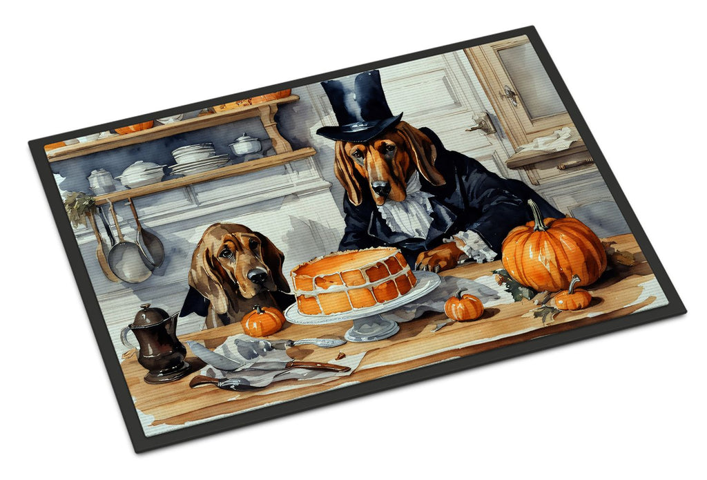 Bloodhound and Pumpkins Halloween Doormat