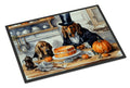 Bloodhound and Pumpkins Halloween Doormat