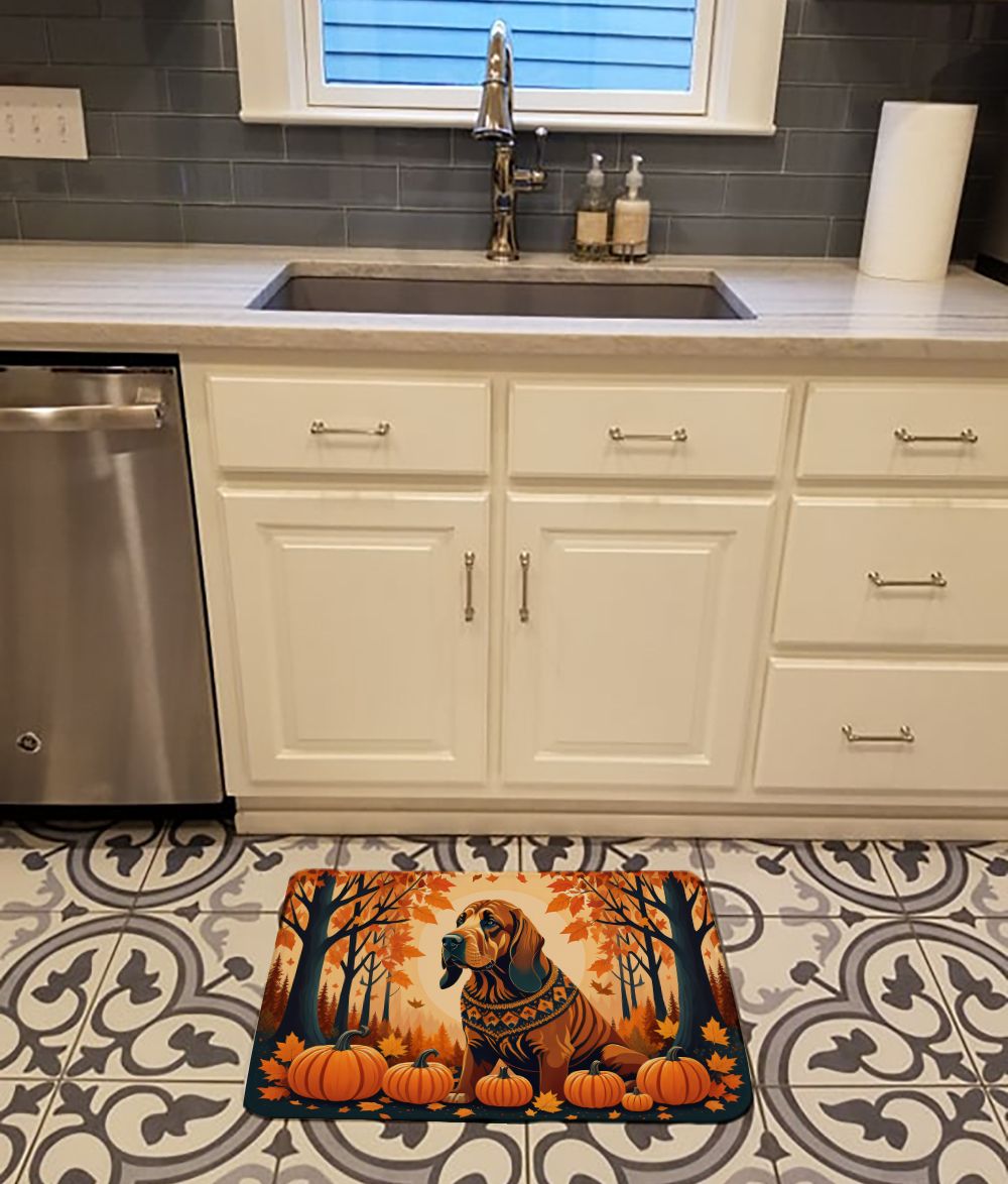 Bloodhound Fall Cushioned Kitchen and Bath Mat