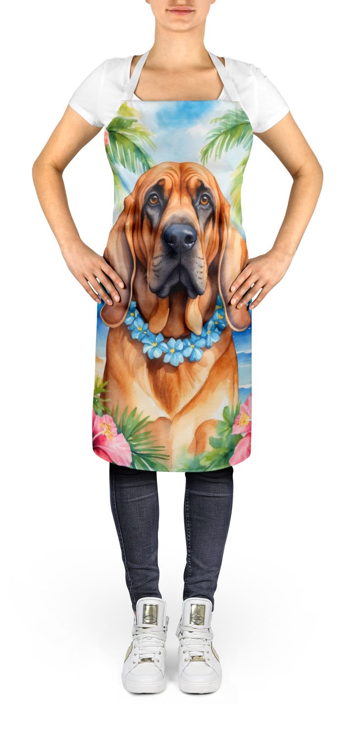 Bloodhound Luau Adjustable Bib Apron