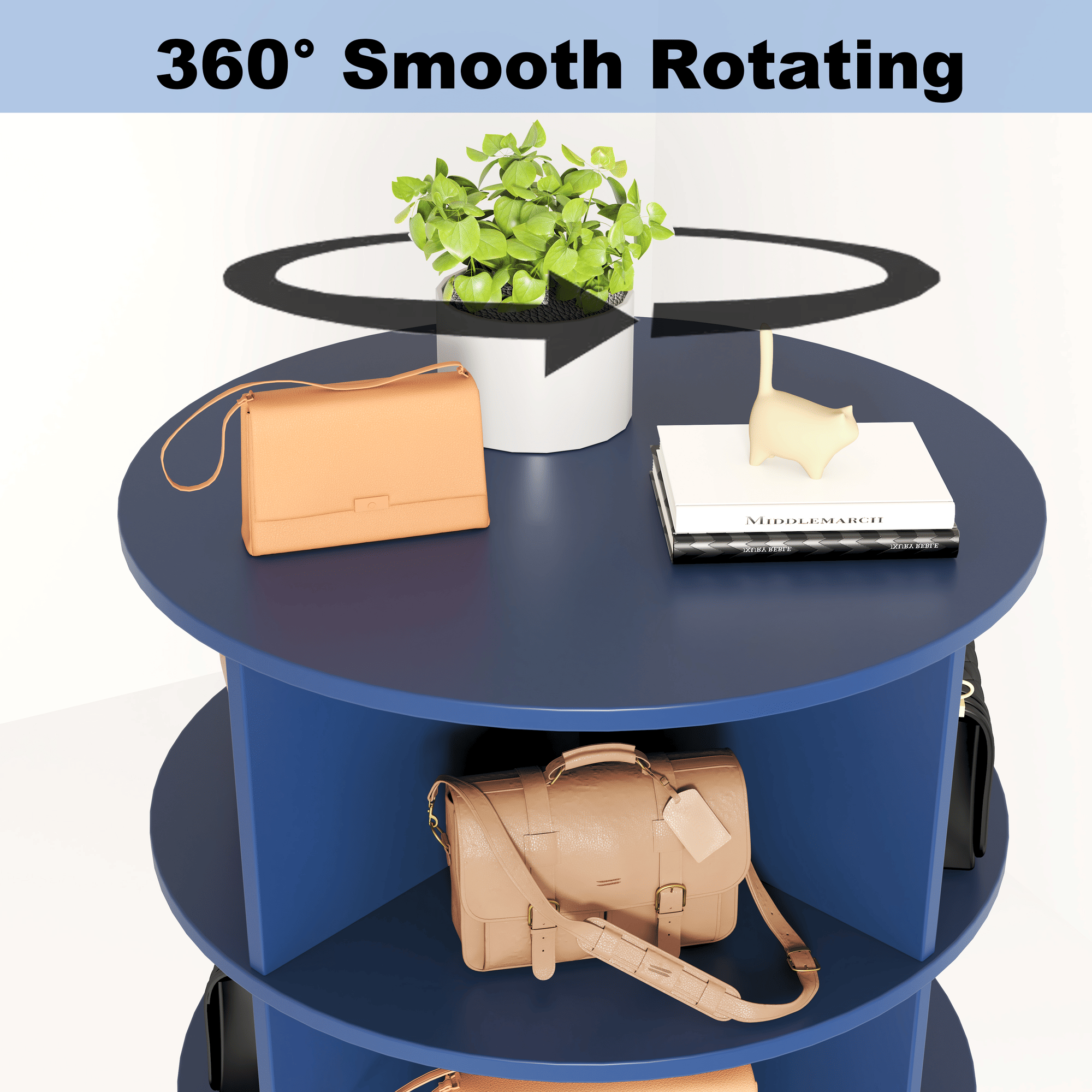 360° Rotating Shoe Cabinet – Holds 24 Pairs