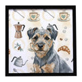 Blue and Tan Border Terrier Coffee Bar Wall Art