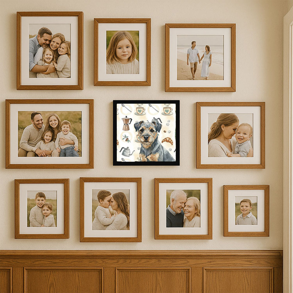 Blue and Tan Border Terrier Coffee Bar Wall Art