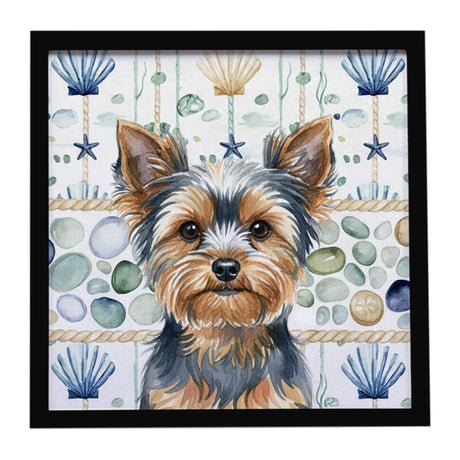 Coastal Yorkshire Terrier Framed Wall Art