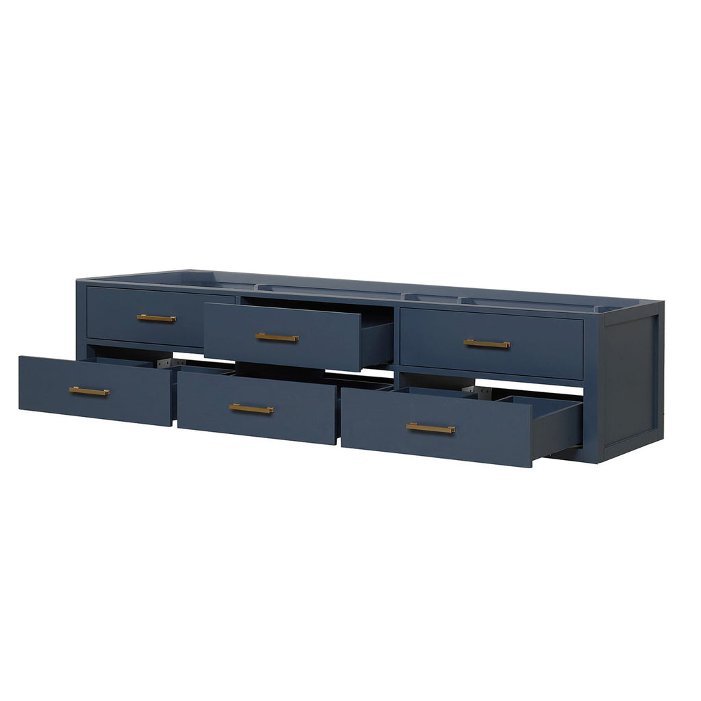Blue Double Bath Vanity. W x. D