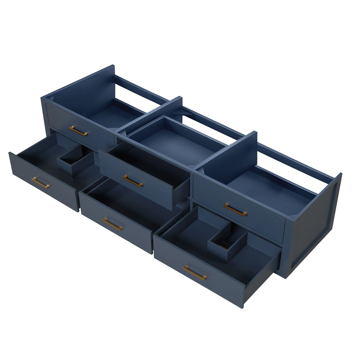 Blue Double Bath Vanity. W x. D