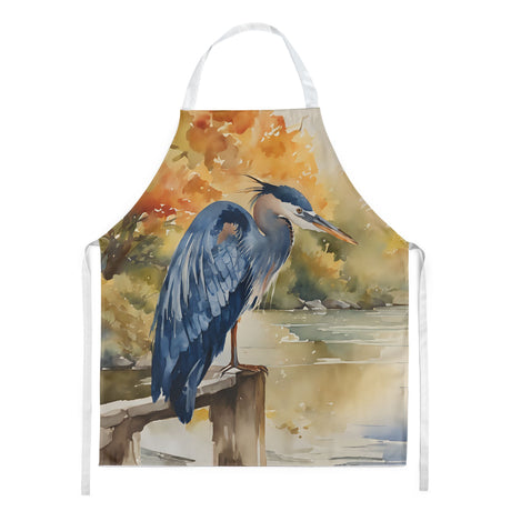 Blue Heron Artwork Apron for Creative Tasks