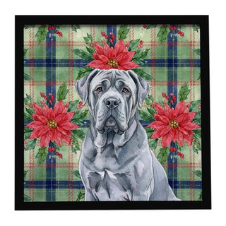 Blue Neapolitan Mastiff Christmas Wall Art