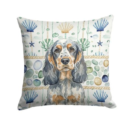 Blue Roan English Cocker Spaniel Coastal Accent Pillow