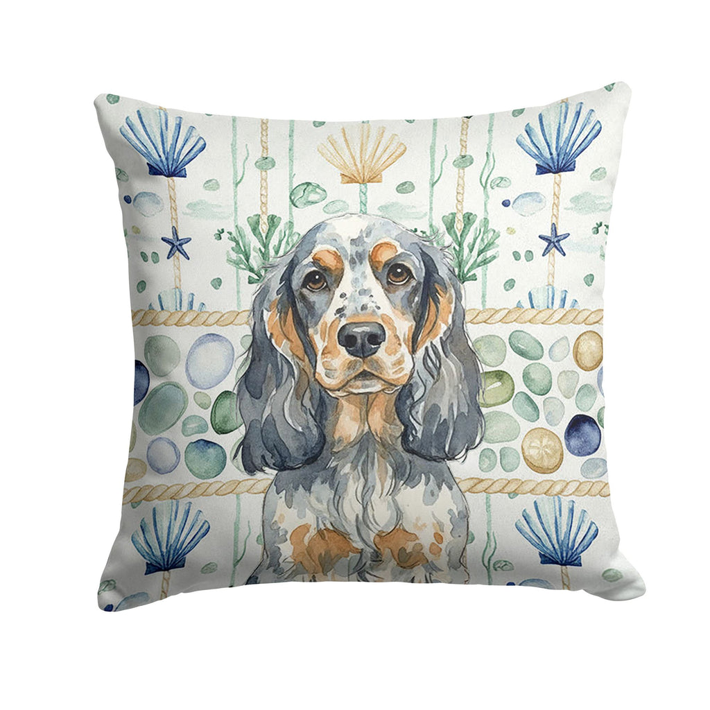Blue Roan English Cocker Spaniel Coastal Accent Pillow
