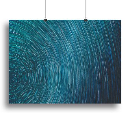Blue Star Abstract Painting Print or Poster