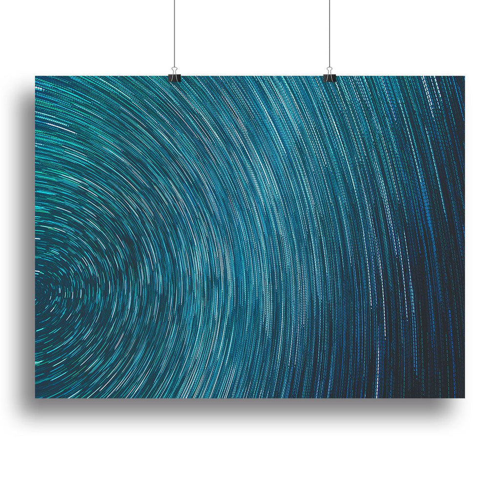 Blue Star Abstract Painting Print or Poster