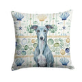 Blue Whippet Coastal Sea Glass Accent Pillow
