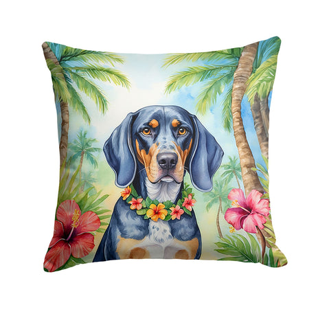 Bluetick Coonhound Luau Decorative Pillow