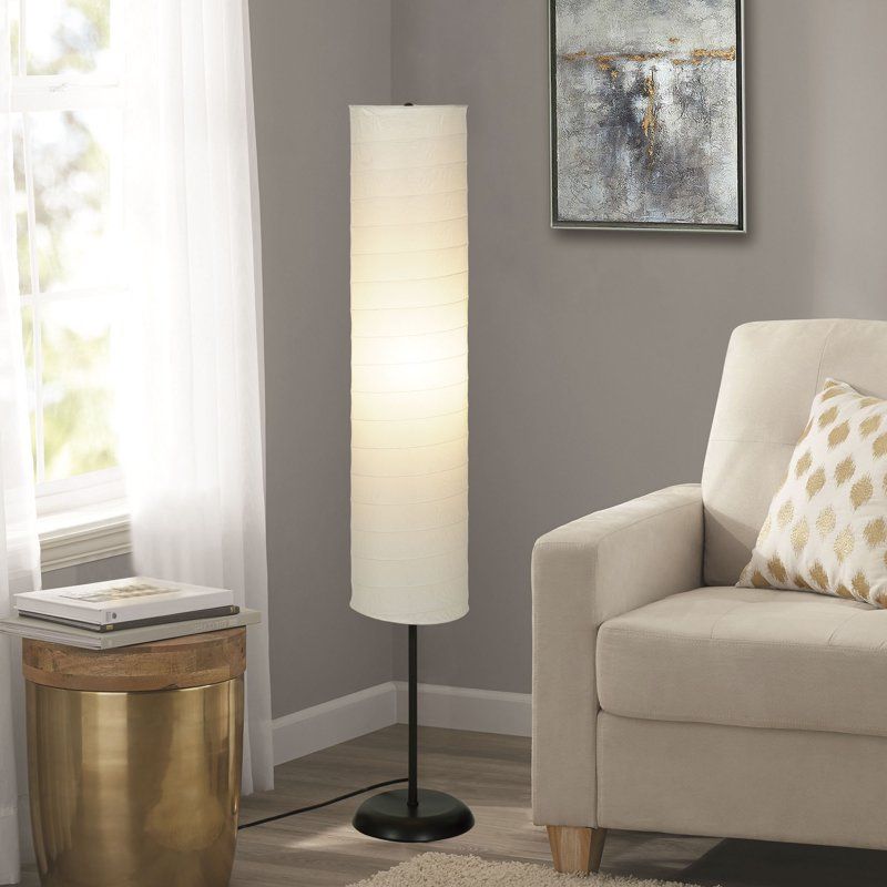 Bohemian Floor Lamp with Ivory Rice-Paper Shade