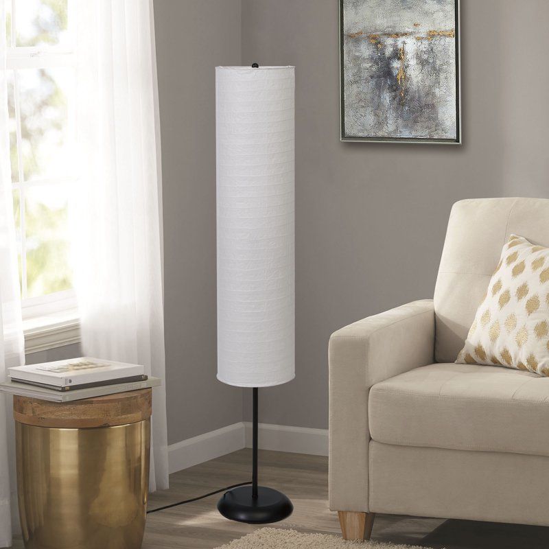 Bohemian Floor Lamp with Ivory Rice-Paper Shade