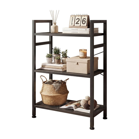 Tall Black Bookcase for Vertical Storage and Display