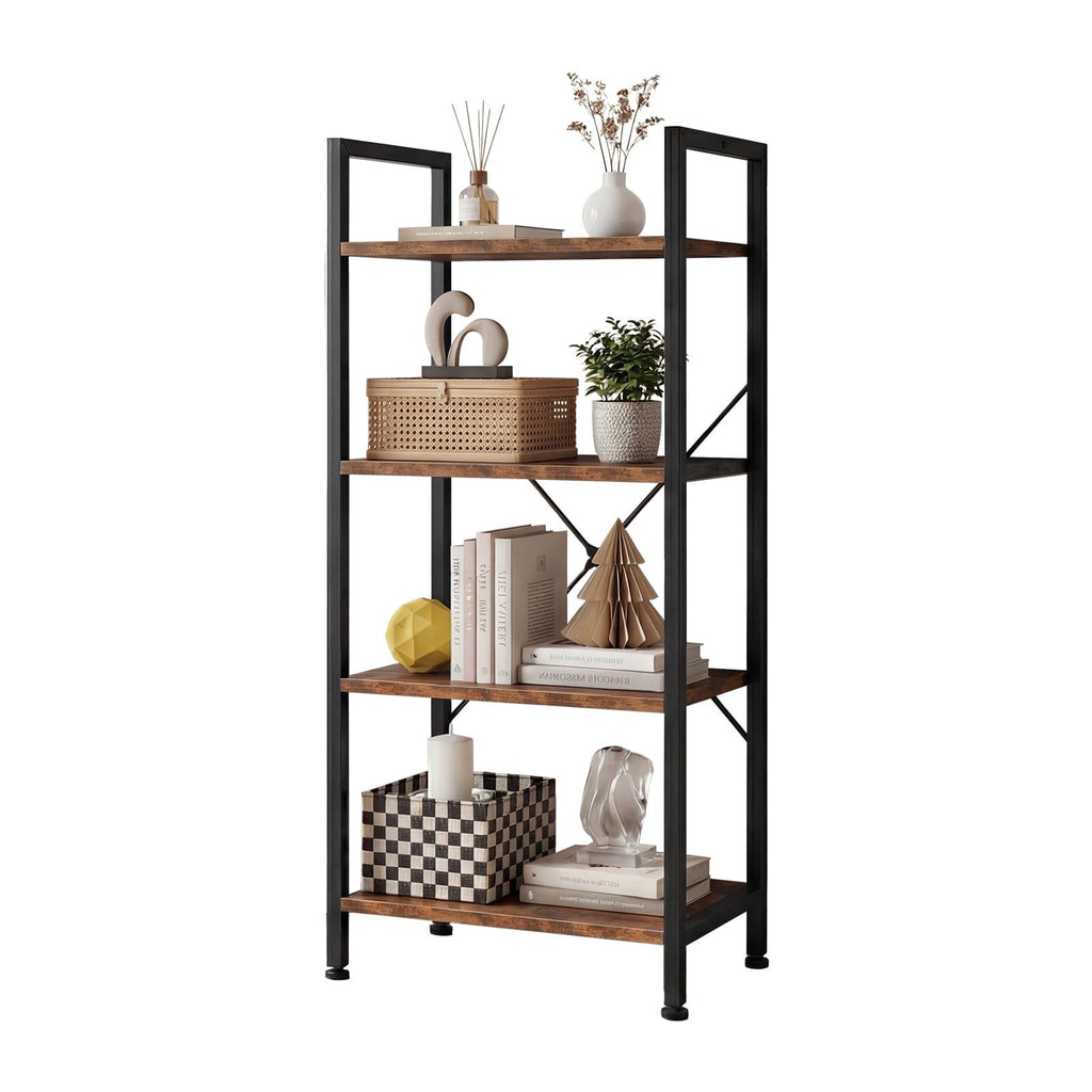 Four-Tier Industrial Bookcase