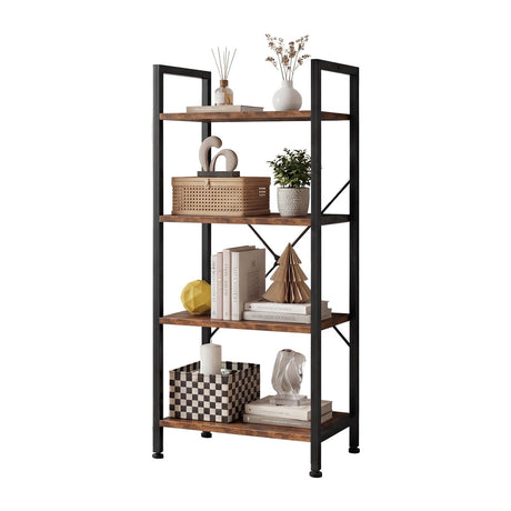 Four-Tier Industrial Bookcase