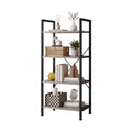 4-Tier Industrial Bookcase for Living Room and Home Office