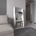 Compact White Three-Shelf Bookcase for Books and Decor