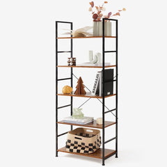 Modern Five-Tier Bookcase for Vertical Storage