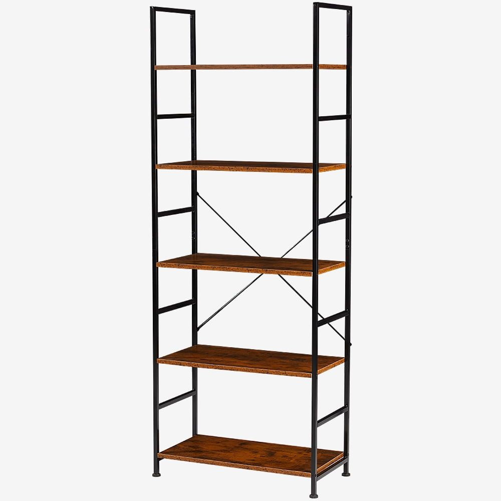 Modern Five-Tier Bookcase for Vertical Storage