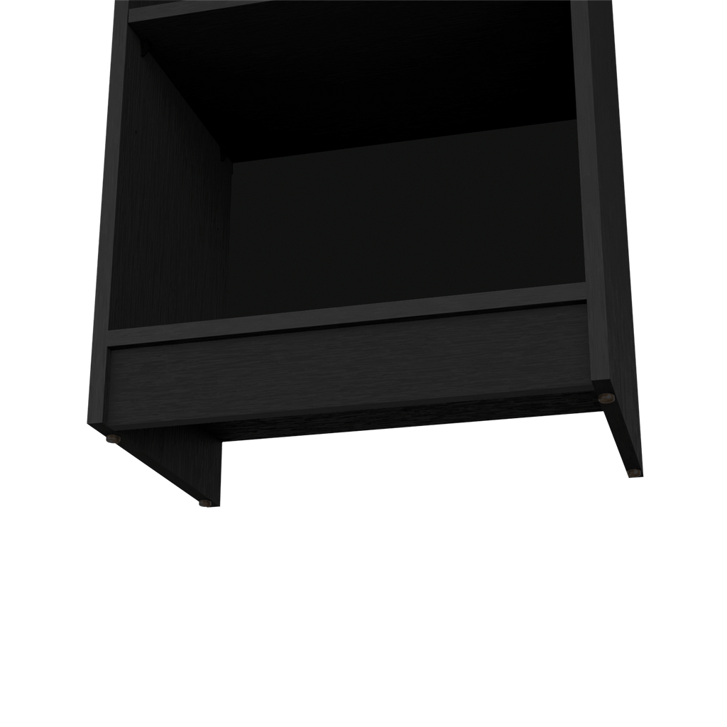 Compact Bookshelf with Five Shelves - Black