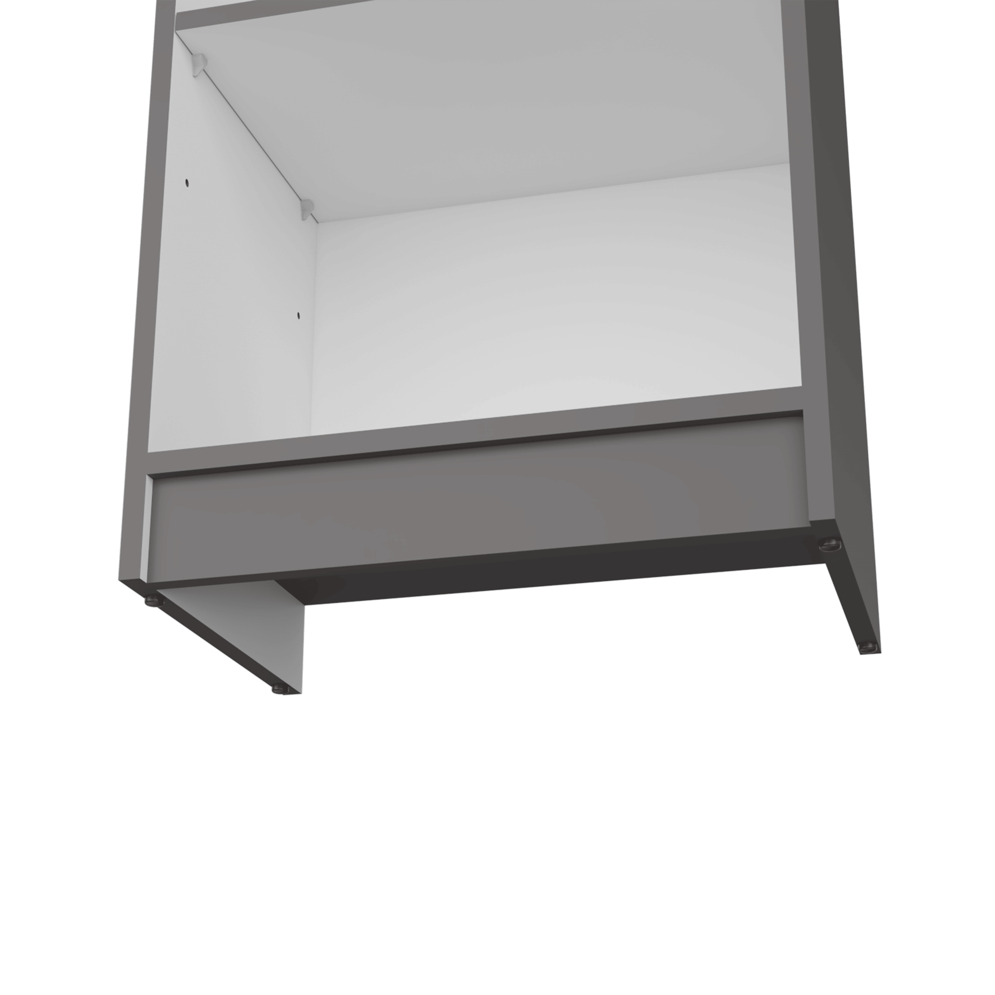 Compact Five-Shelf Bookcase in Matt Gray/White – Ideal for Small Spaces