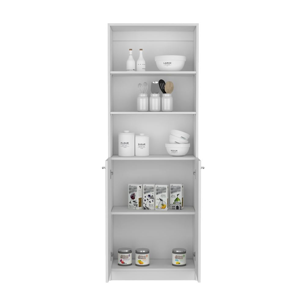 Benzoni Dual-Door Bookcase: Stylish Storage with Open Shelves