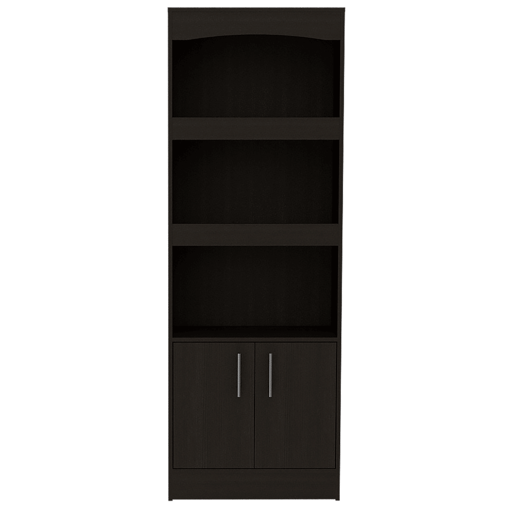 Tall Three-Shelf Bookcase with Framed Shelves