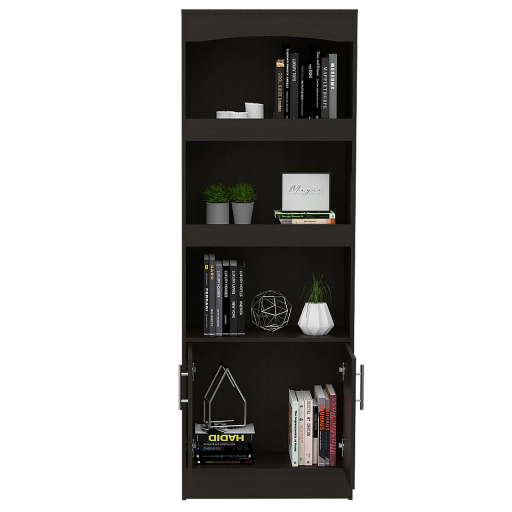 Tall Three-Shelf Bookcase with Framed Shelves