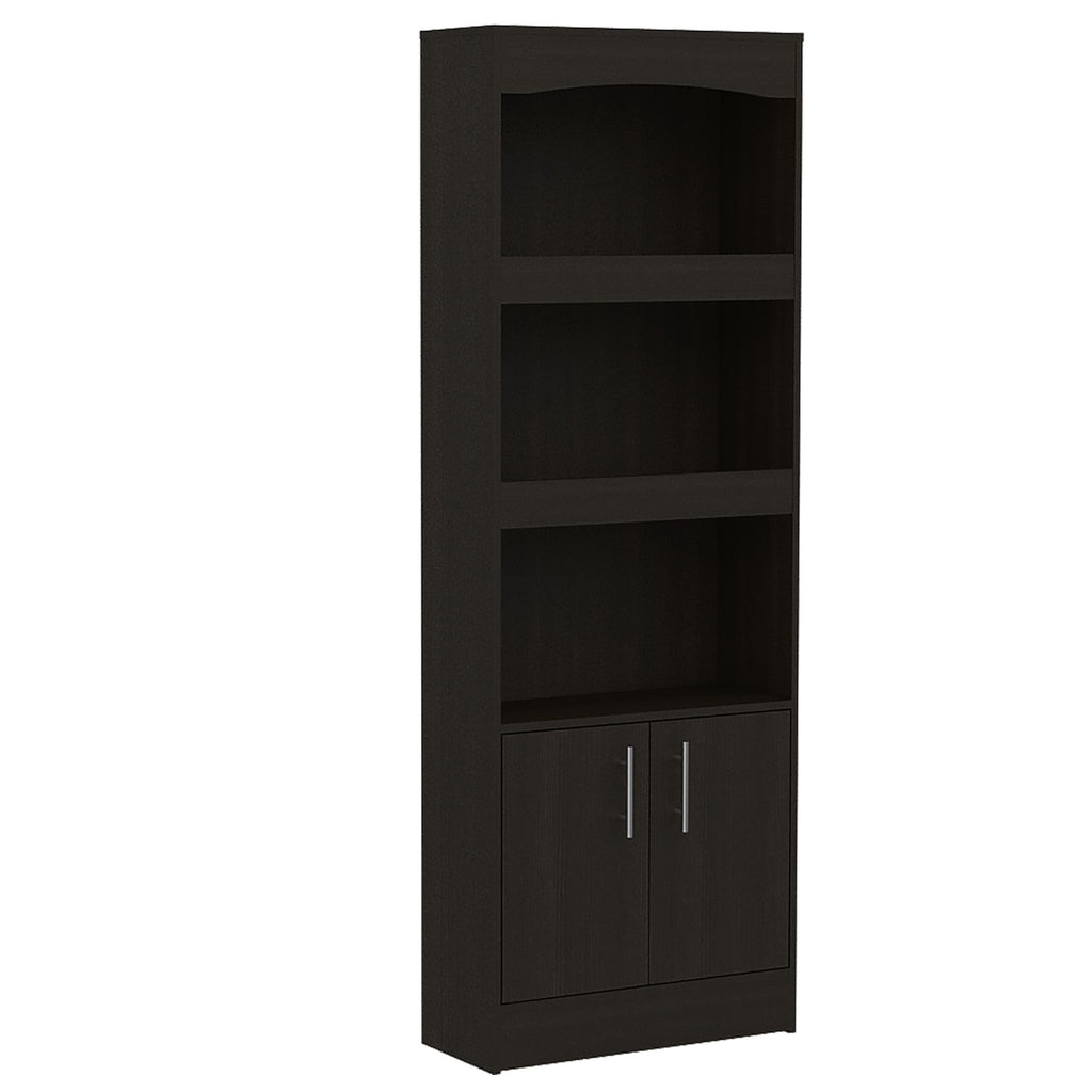 Tall Three-Shelf Bookcase with Framed Shelves