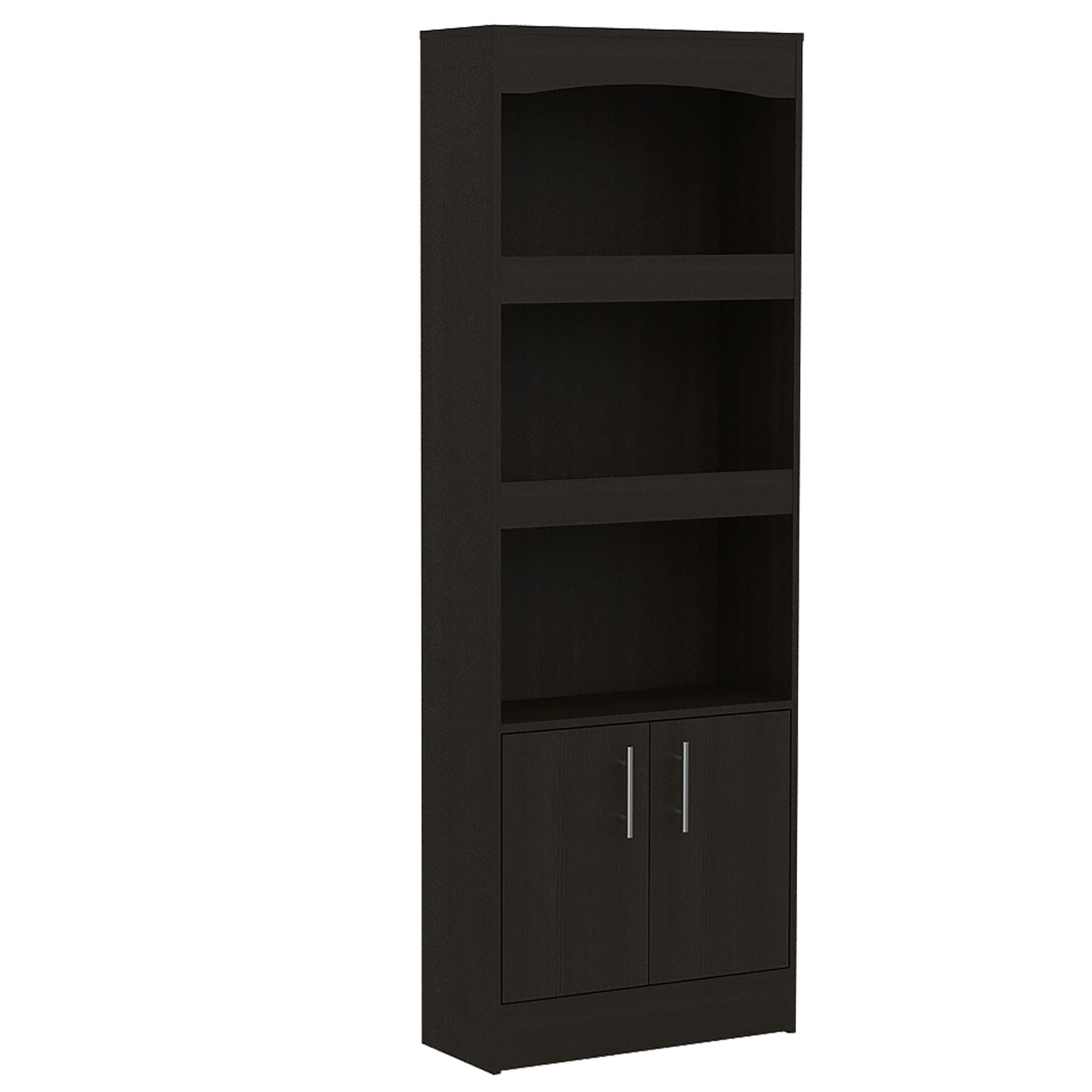 Tall Three-Shelf Bookcase with Framed Shelves