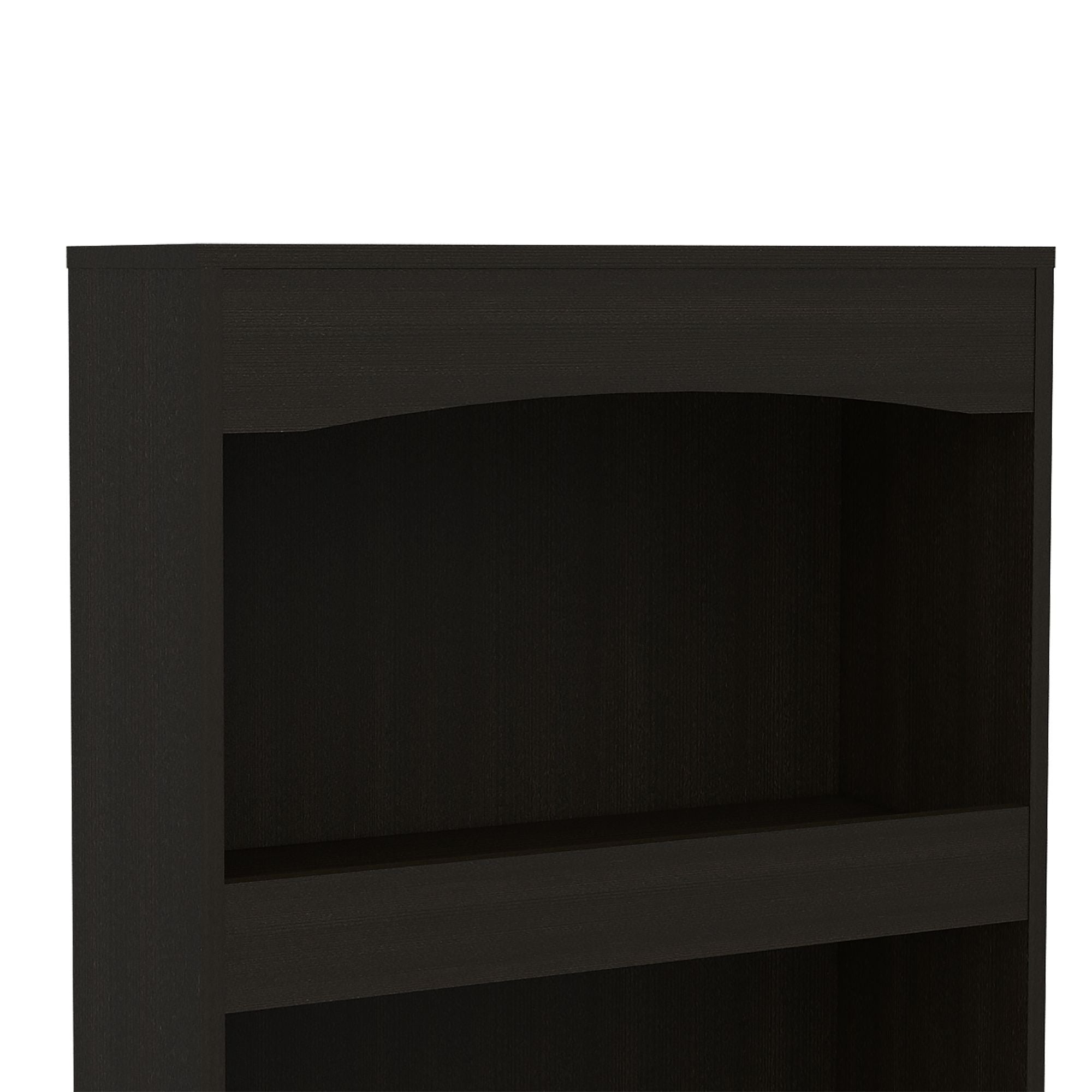 Tall Three-Shelf Bookcase with Framed Shelves
