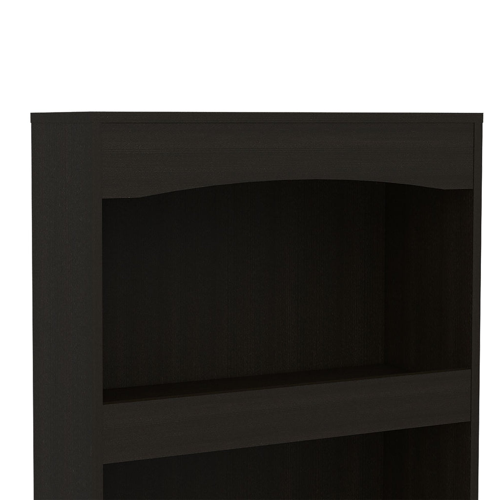 Tall Three-Shelf Bookcase with Framed Shelves