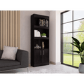 Tall Three-Shelf Bookcase with Framed Shelves
