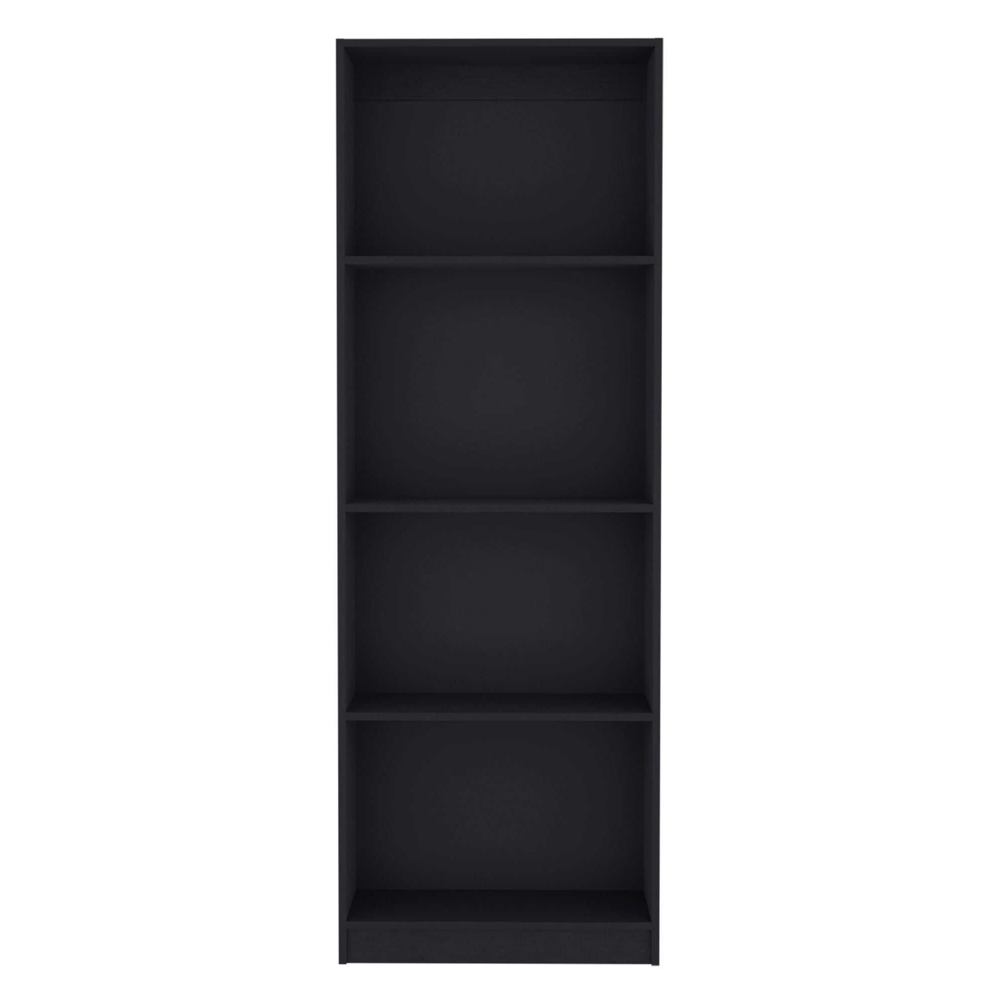 Bookcase with Spacious Tier-Shelving Design, Black