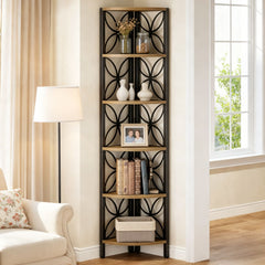 Versatile 6-Tier Corner Shelf for Kitchen, Bathroom, and Living Room