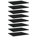 Eight Black Bookshelf Boards for Flexible Shelf Updates