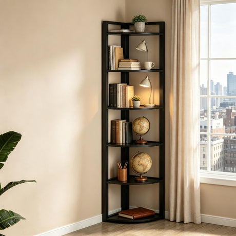 Six-Tier Corner Stand Shelf for Bathrooms, Bedrooms, and Balconies