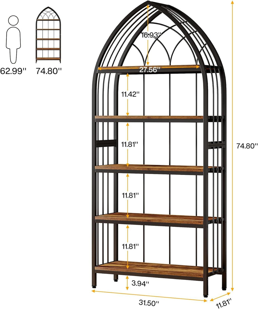 5-Tier Plant Stand with Distinctive Arch Design – 74.8 Tall