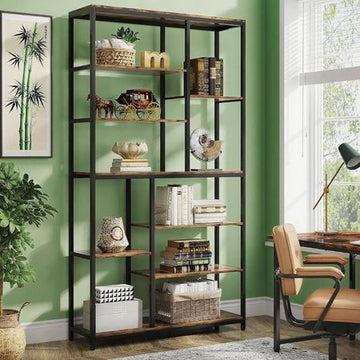 Extra-Tall Staggered Industrial Bookcase