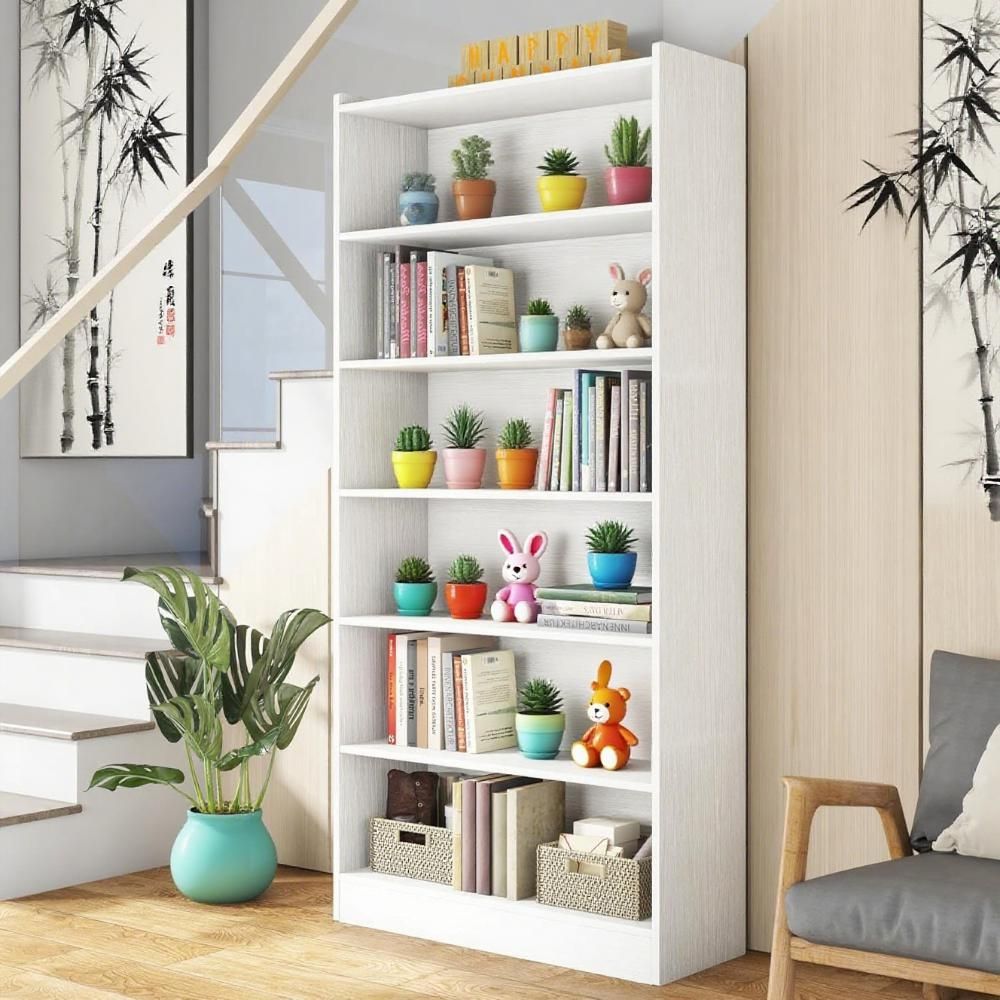 Tall Seven-Shelf Bookcase for Books and Displays