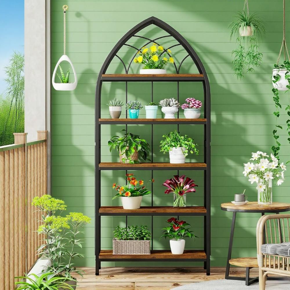5-Tier Plant Stand with Distinctive Arch Design – 74.8 Tall